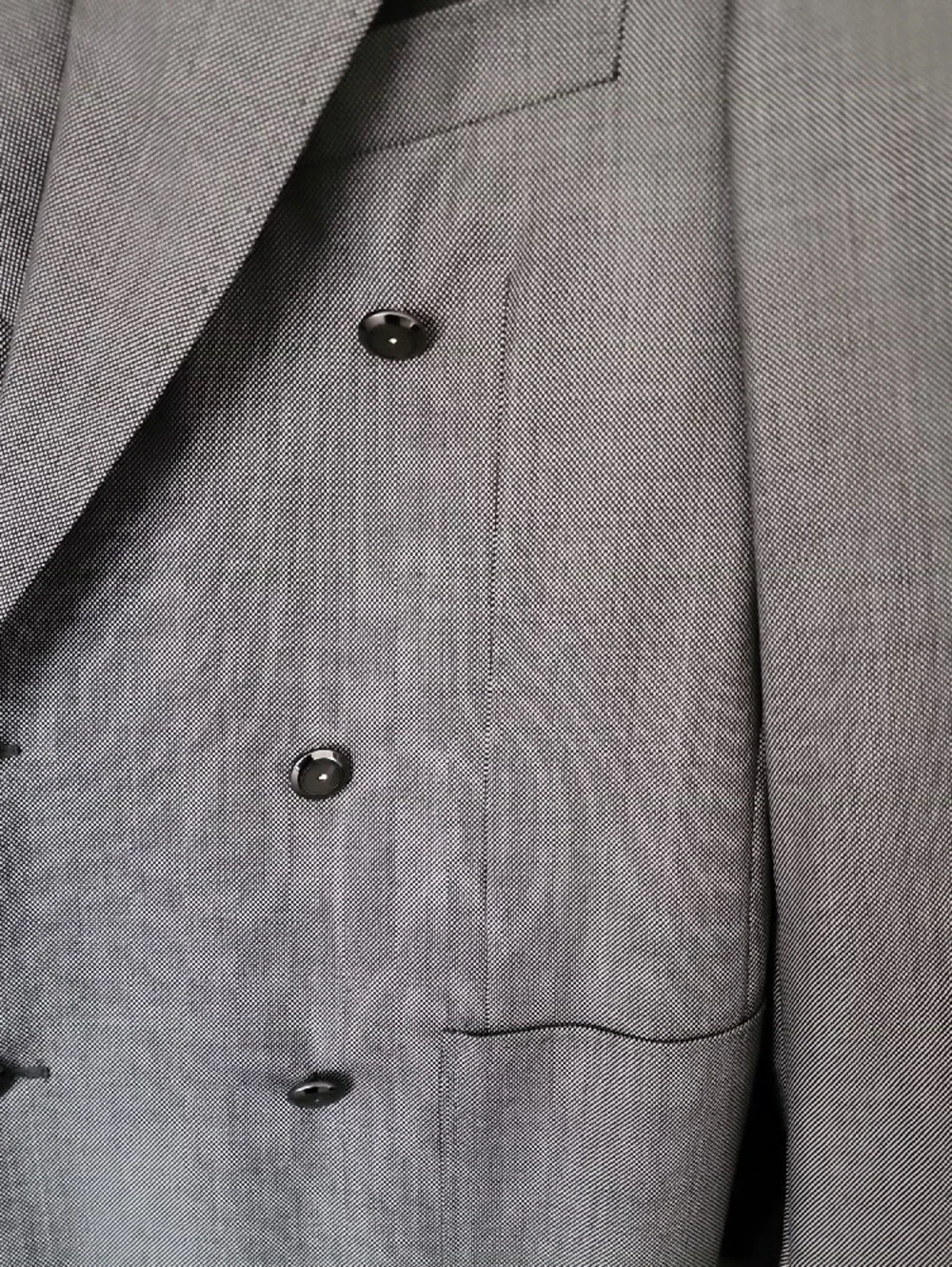 Canali Light Gray Double-Breasted Sport Coat